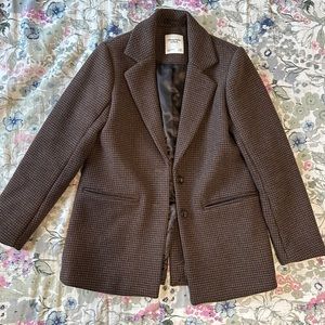 Abercrombie and Fitch Heavyweight Wool Blend Blazer Coat